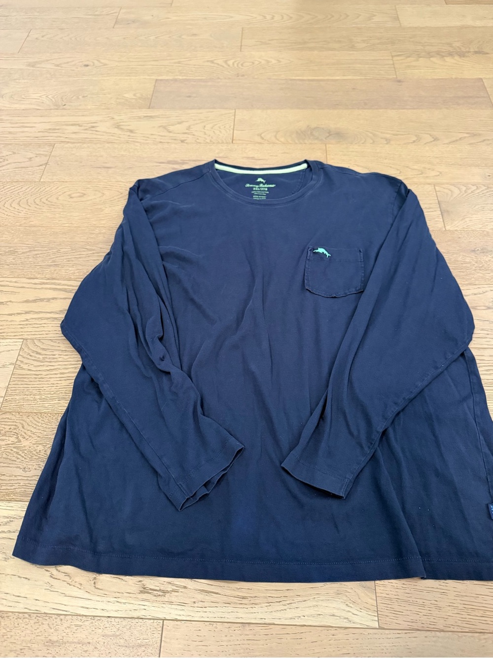 Tommy Bahama Men’s 3XL Navy Blue Long Sleeve Pocket T-Shirt Pima Cotton